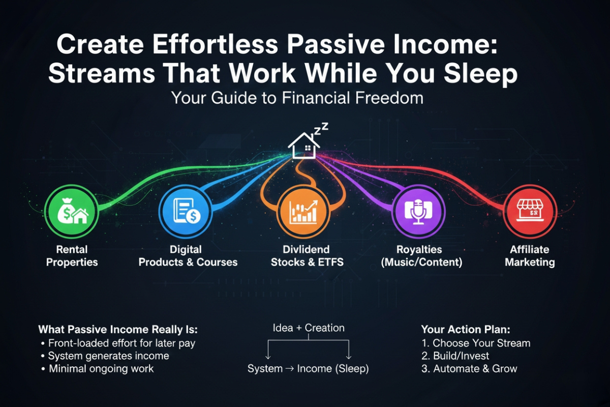 Create Effortless Passive Income: Streams That Work While You Sleep cover